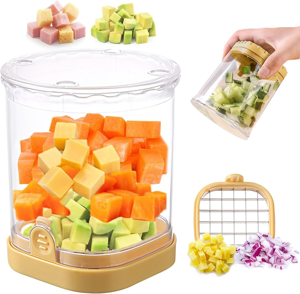 Fruit Chopper Cup - Fruit Dicer - Vegetable Chopper - Fruit and Vegetable Speed