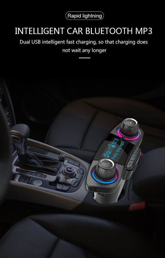 Wireless Bluetooth FM Transmitter Car Stereo Audio MP3 AUX Adapter USB Charger