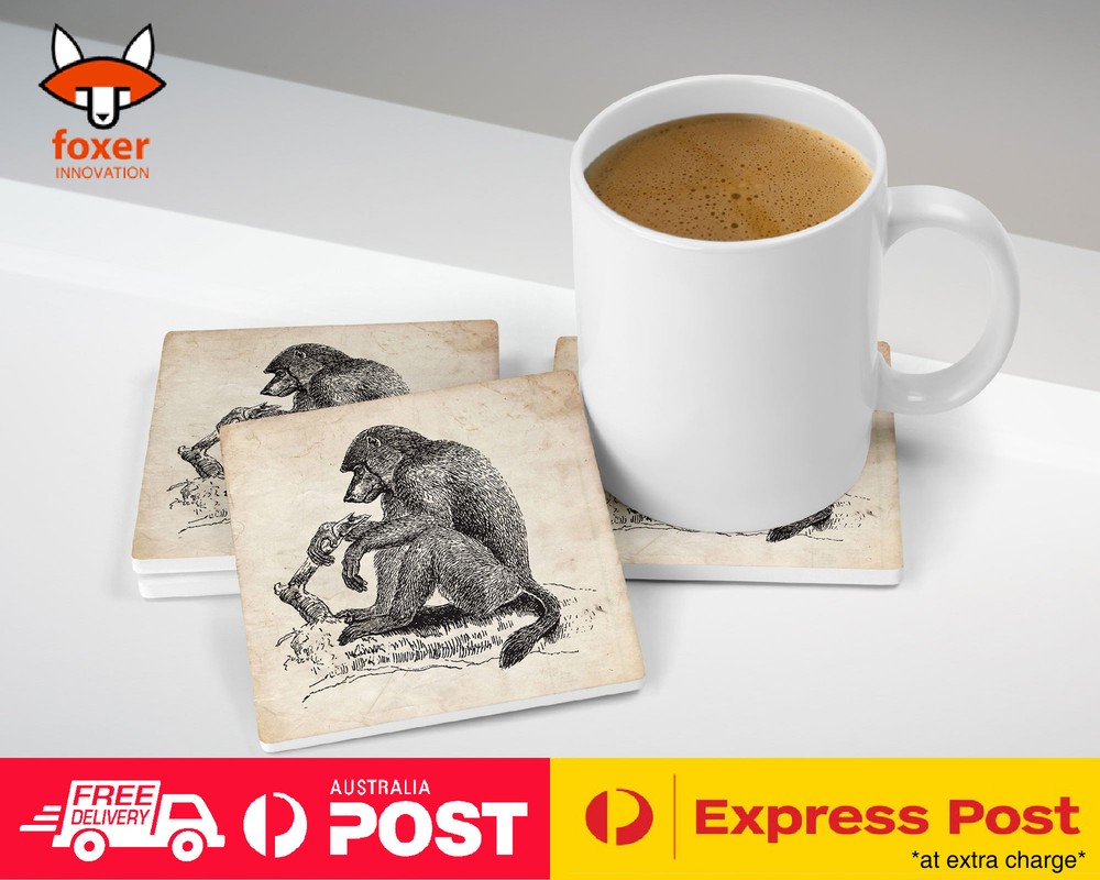 COASTER COFFEE DRINKING MAT|CHACMA-BABOON MONKEY