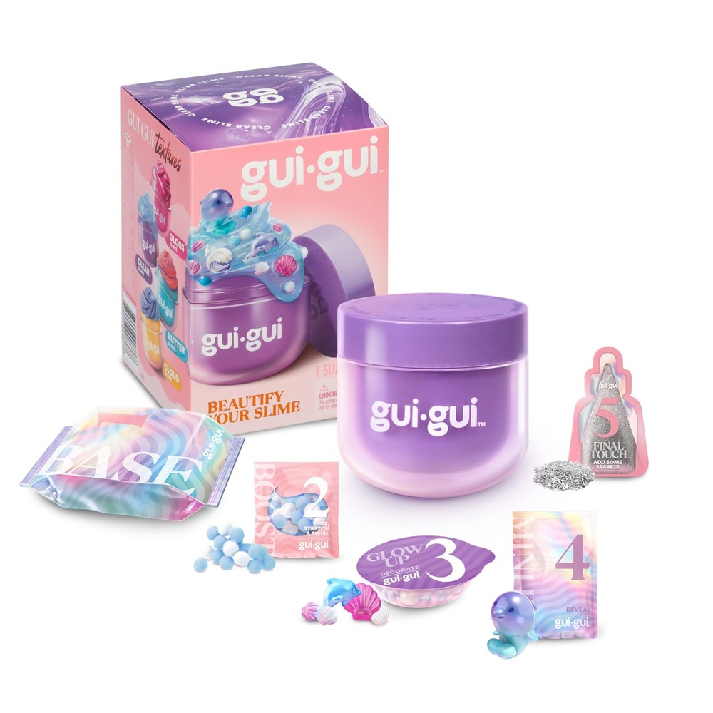 GUI Slime Kit - Scented 2-Pack Bundle, Clear & Gloss, 5 Step Pink