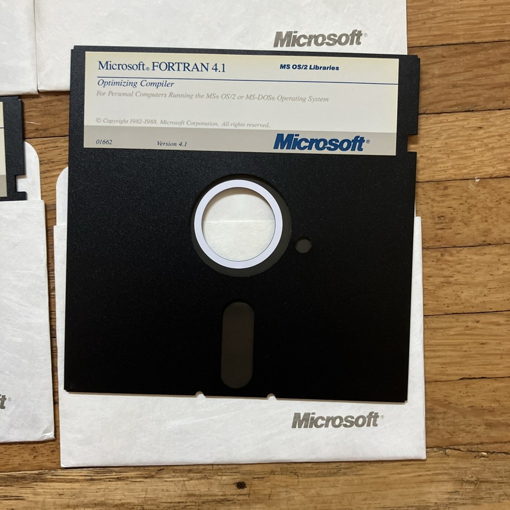 Microsoft Fortran Compiler Version 4.1 Software