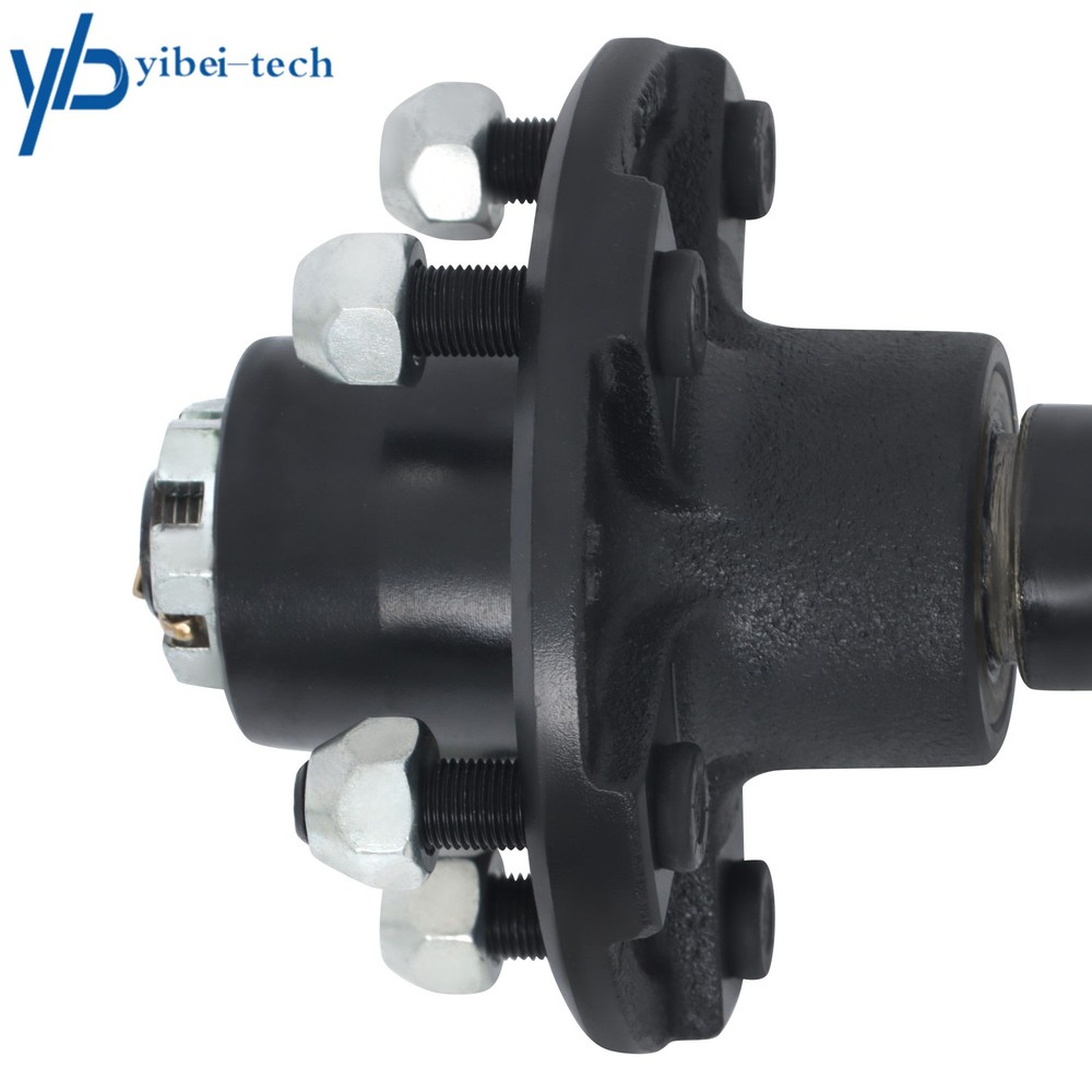 2000lbs Trailer Axle 5 lug-4.5" 61" Hub Face 46" Spring Center with U Bolt Kit