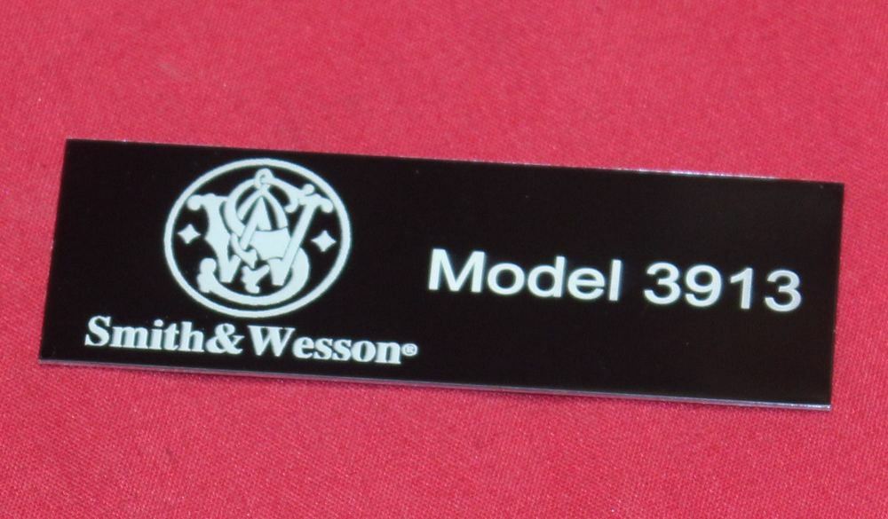 Smith & Wesson Model 3913 Display Case Plaque
