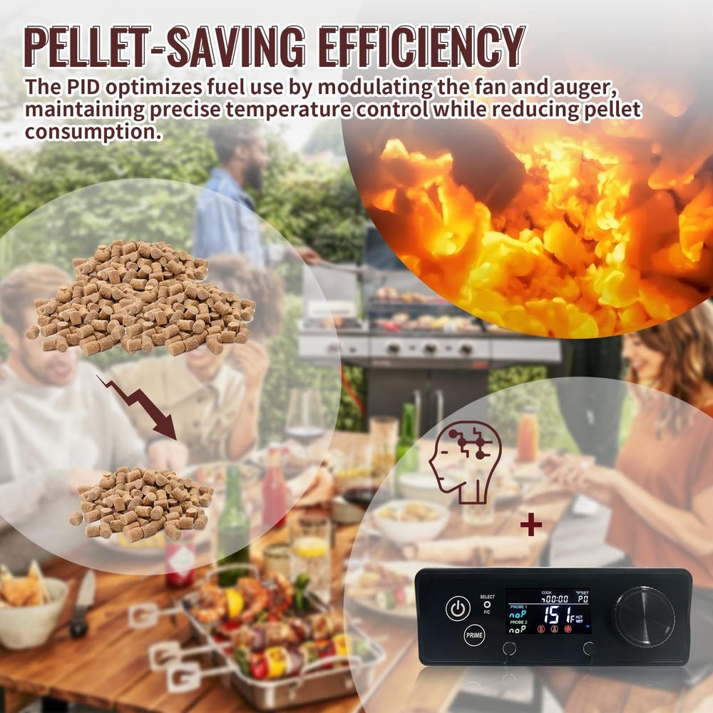 Rectangular PID Control Panel (NO WiFi) Replacement for Pit Boss Pellet Grill...