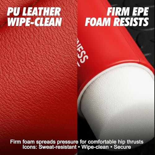 Hip Thrust Barbell Pad - Hip Thrust Pad Extra Thick for Glute Exercises, Bar