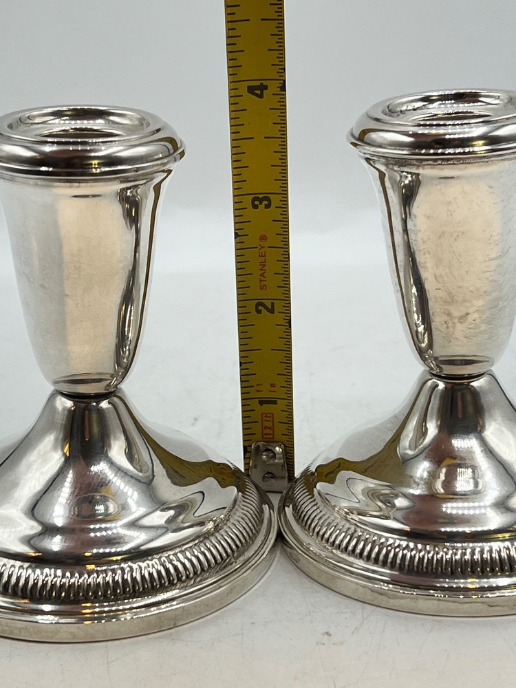 sterling silver candle stick holders