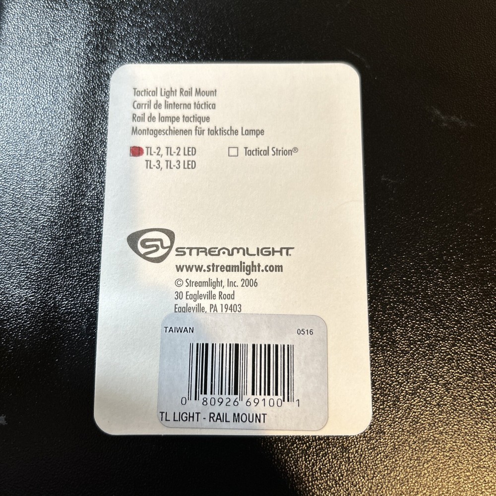Streamlight TL Tactical Flashlight Weapons Rail Mount 69100 NEW