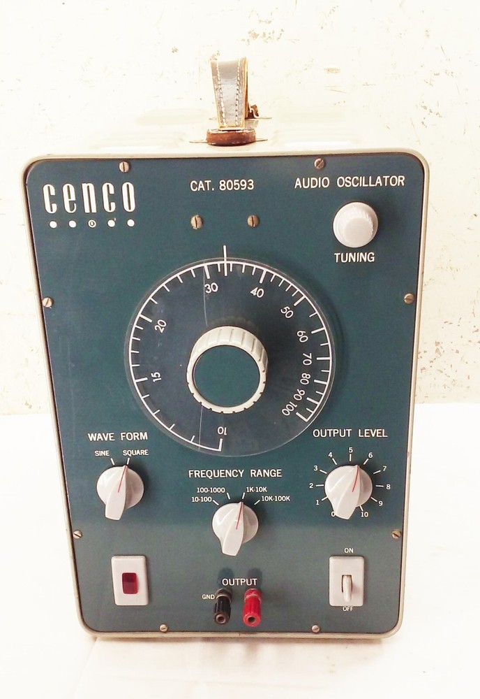 Vintage audio oscillator Cenco 80593 POWERS ON UNTESTED