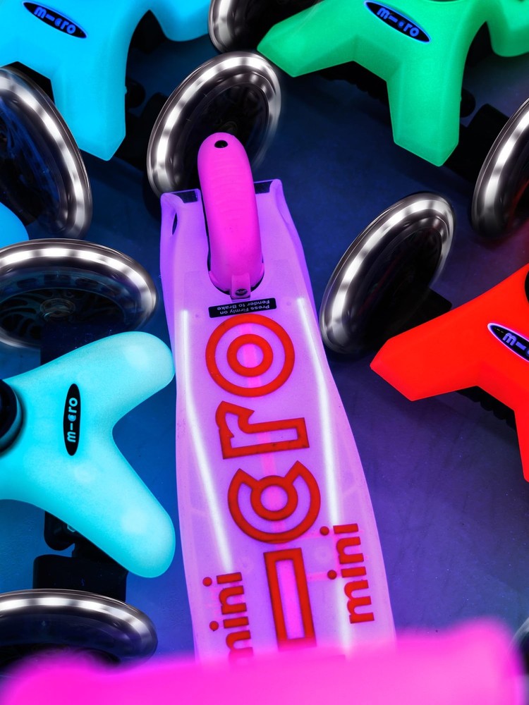 Micro Kickboard | Mini Deluxe Glow Plus LED Scooter | Adjustable Handlebar | ...