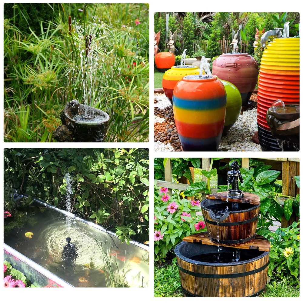 1.8W Solar Fountain Pump Kit,Separate Solar Panel,Upgraded Solar Floating Pump