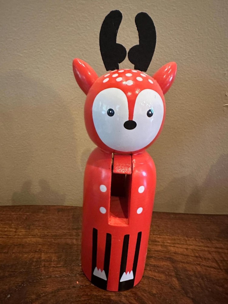Christmas Orange Reindeer Nutcracker