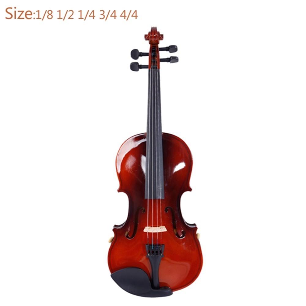 Glarry Solid Wood Violin 4/4 Full Size w Case,Rosin,Bow and Strings Set