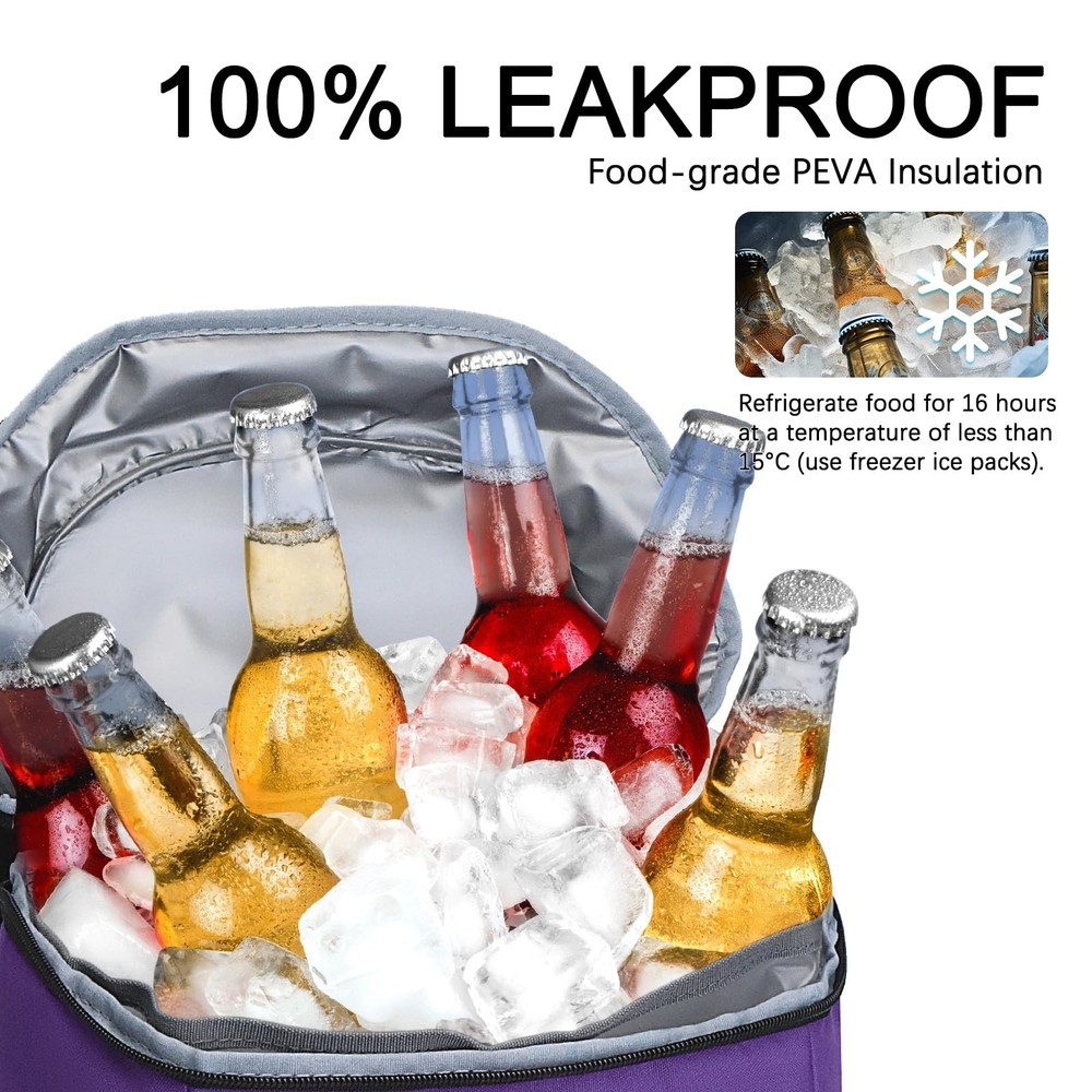 Upgraded Cooler Backpack 24 Cans – Lightweight Insulated Backpack Cooler, Lea...