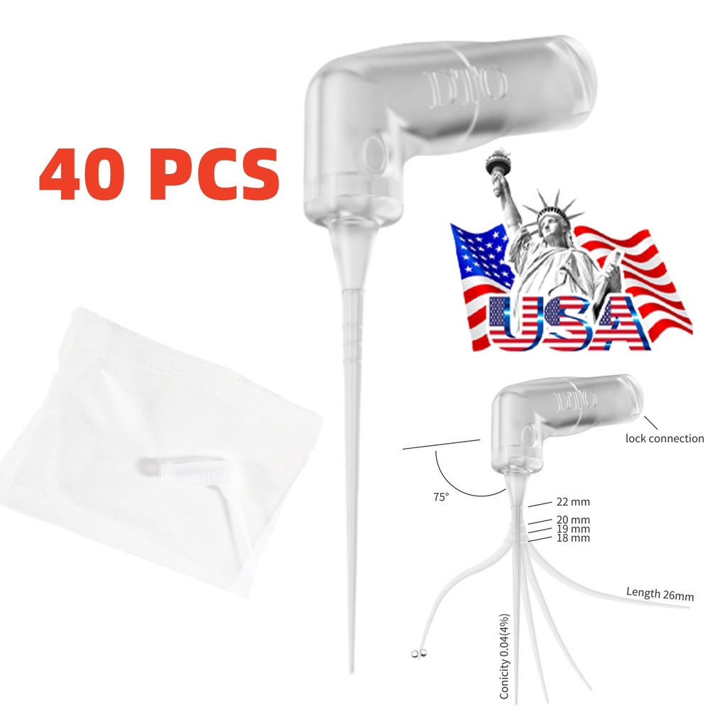 40Pcs Dental Endo Root Canal Tip Irrigator Irrigation Needle Tips Flushing dp