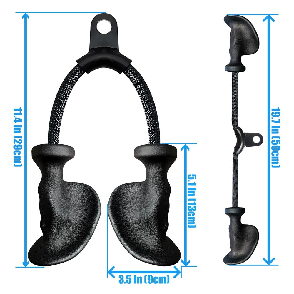 Upgraded Extra Long Triceps Rope Pulldown Cable Attachments Gym Home Bar Handle