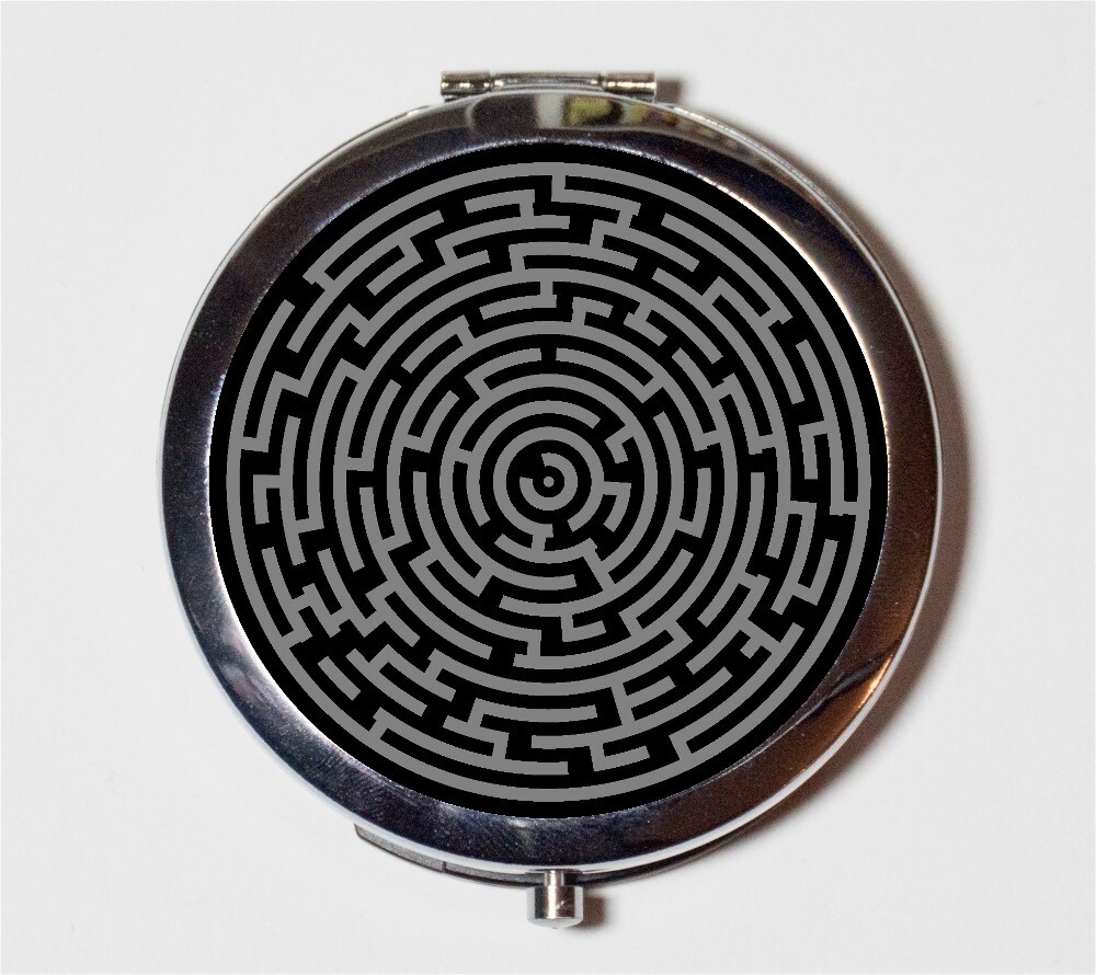 Pop Art Maze Compact Mirror Make Up Pocket Mirror Cosmetics