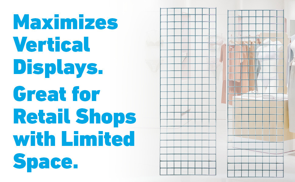 Wire Grid Panel 2' x 4' Black Retail Display Craft Gridwall Double Wire Sides