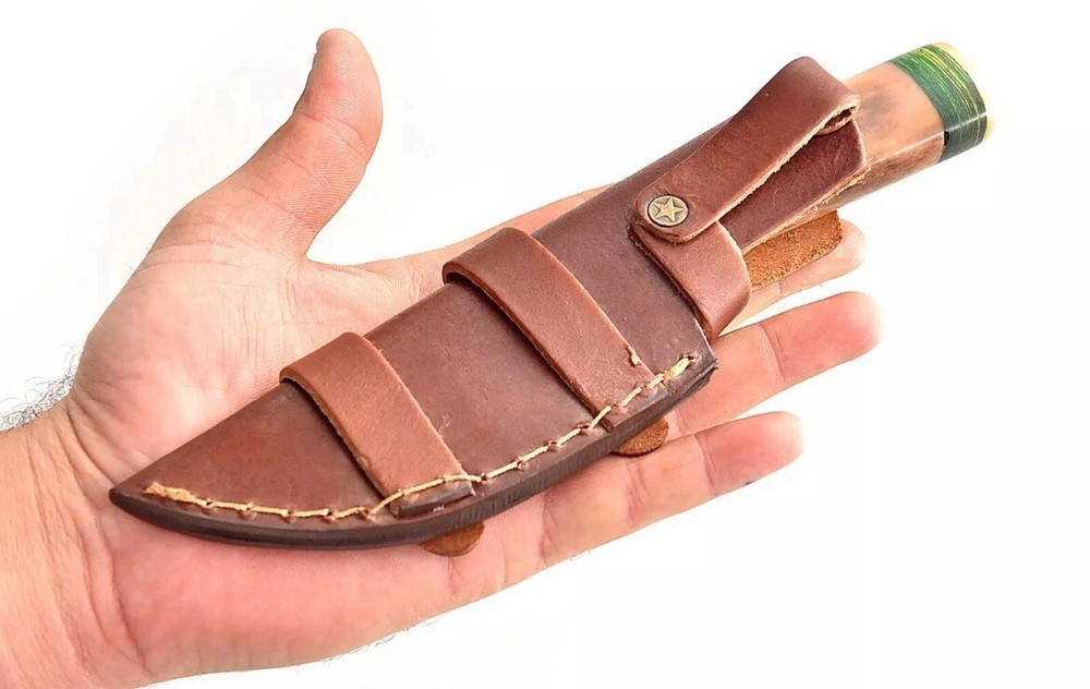 Handmade Leather Knife Sheath Fix Blade Leather Case Vertical Horizontal Sheath