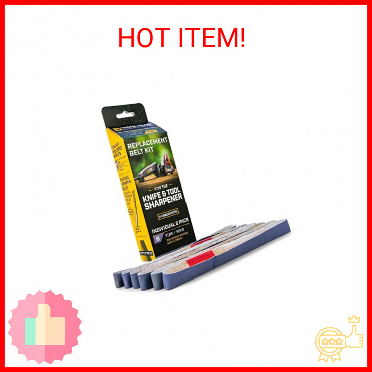 Work Sharp Knife & Tool Sharpener 6000 Grit Fine Replacement Belt Kit WSSA000270