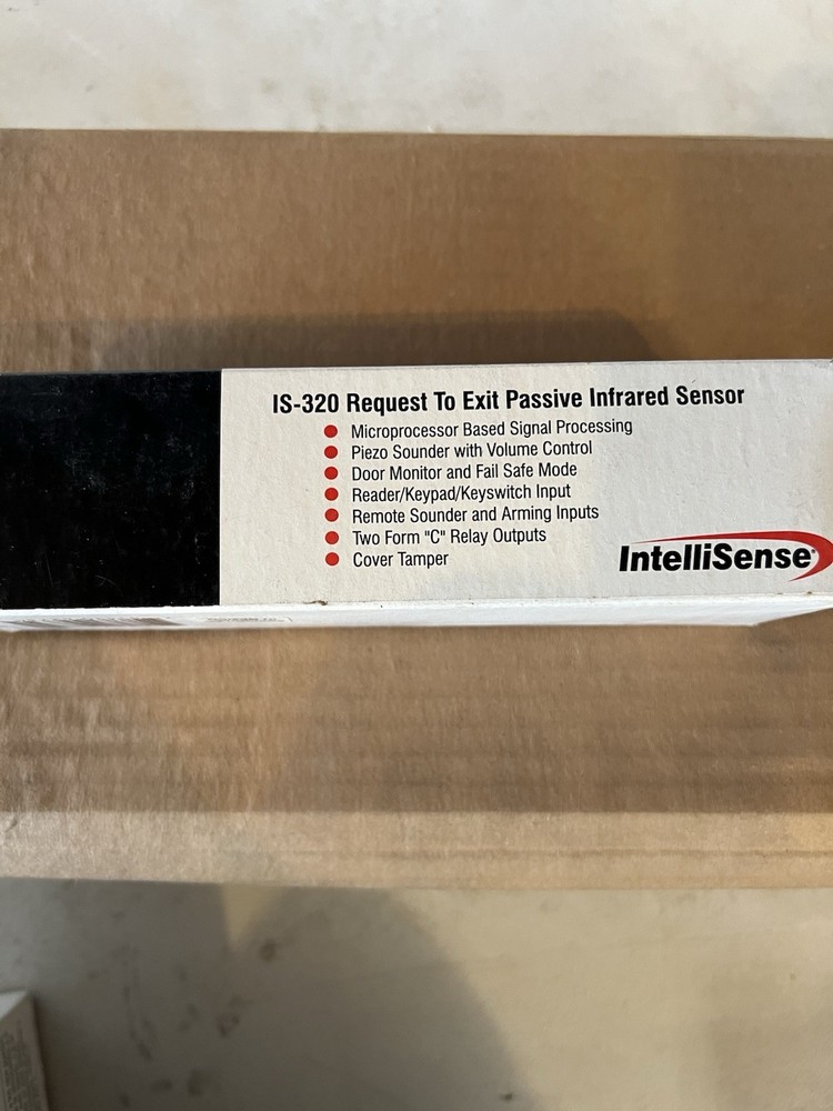 Intellisense IS320BL RTE Request-To-Exit PIR Sensor Black New In Box