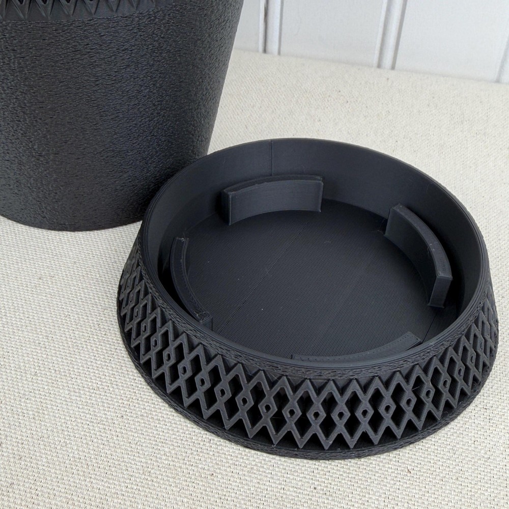 The Shift Planter, Indoor Flower Pot, Tabletop Planter, Textured Diamond Pattern