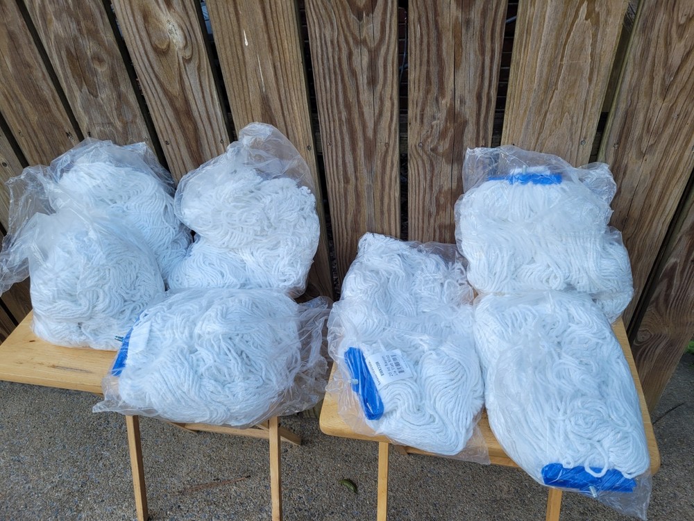Boardwalk Lie Flat Mop Rayon seven total Replacement Heads. Model BWK720R White