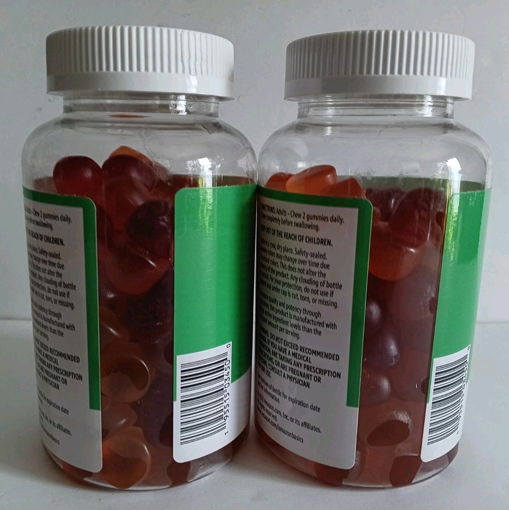 2X Amazon Basics Fiber Gummies 4g Chewable Fruit 90ct each