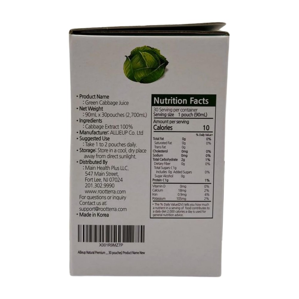 Natural Premium Cabbage Juice - 100% Pure Cabbage Extract from Korea
