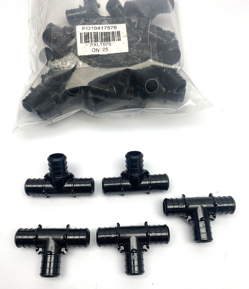 Bag Of 25,  PXLT075 Welday Reducing Tee Poly Alloy  3/4"