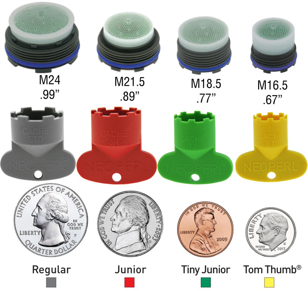 Cache Aerator Neoperl Install Key Set Regular, Junior, Tiny, Tom Thumb Tools