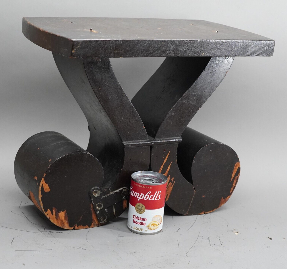 Antique Solid Wood Architectural Salvage Pedestal Bench Column Base Repurpose