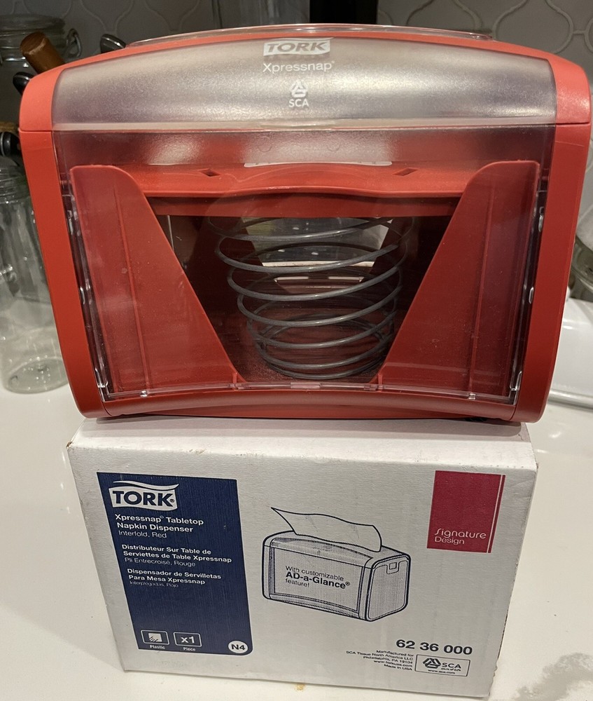 Xpressnap® TabletopNapkin DispenserInterfold, Red