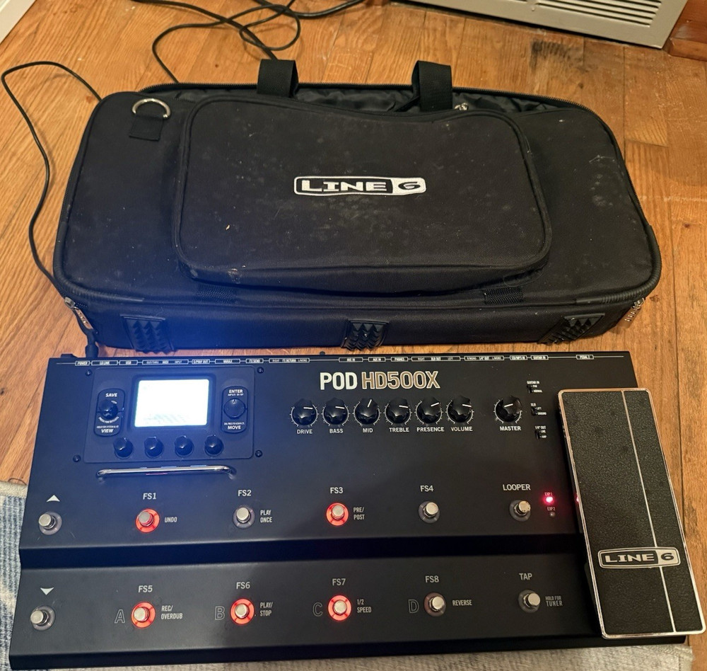Line 6 POD HD500X Digital Multi-Effects Processor Looper w/ Case