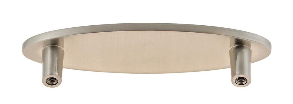 3" Sage Green Wave Pull Satin Nickel