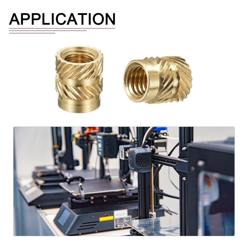 60 Pack M5x8mmx7mm Knurled Insert Nuts Good for Plastic Shells