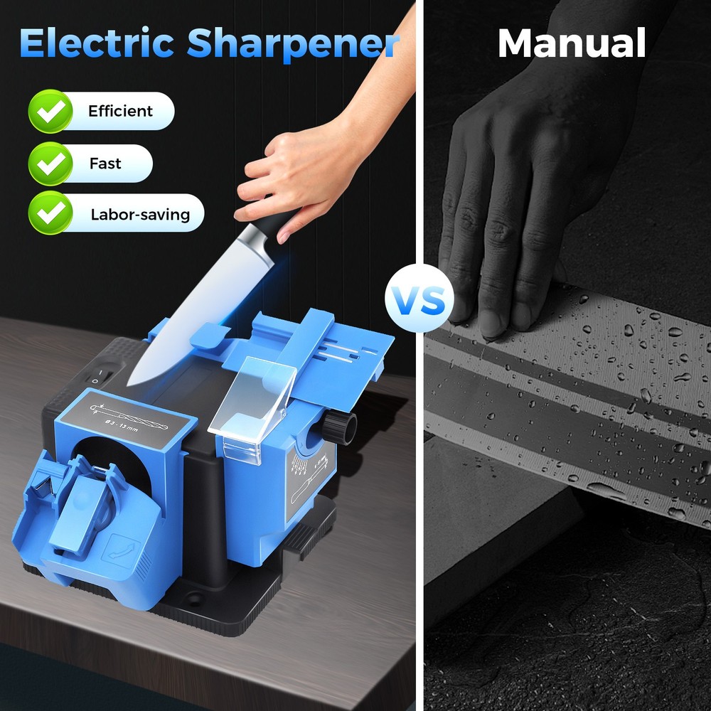 Electric Multitask Sharpener for Knives, Scissors & Drill Bits – 110V 96W