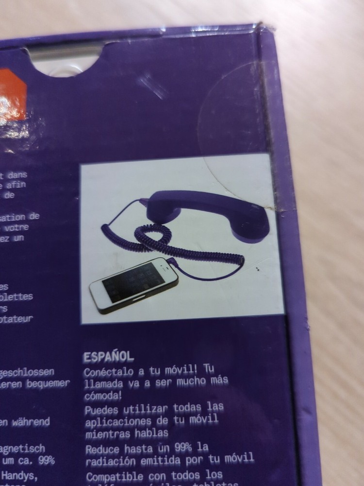 Echo Logico Retro Purple Wired Phone Extension Handset for Iphone Android Cell