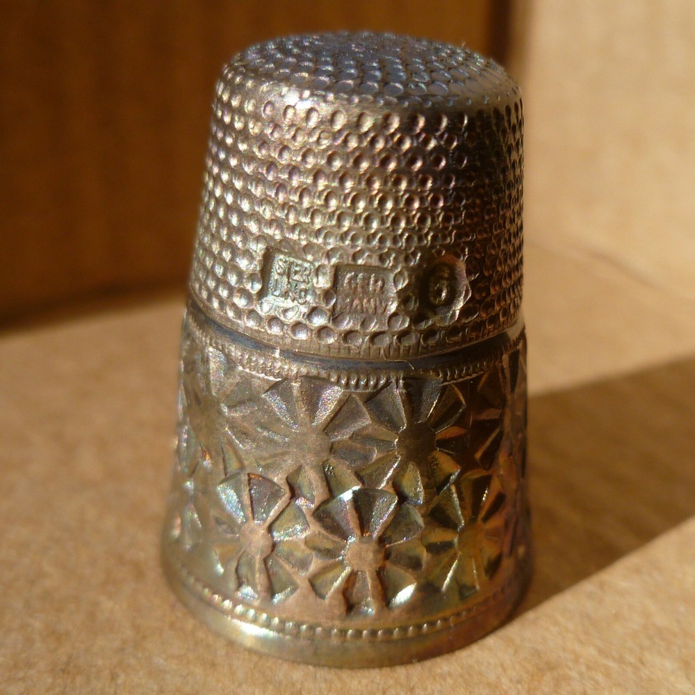 Sterling Silver  Thimble Vintage Germany 6