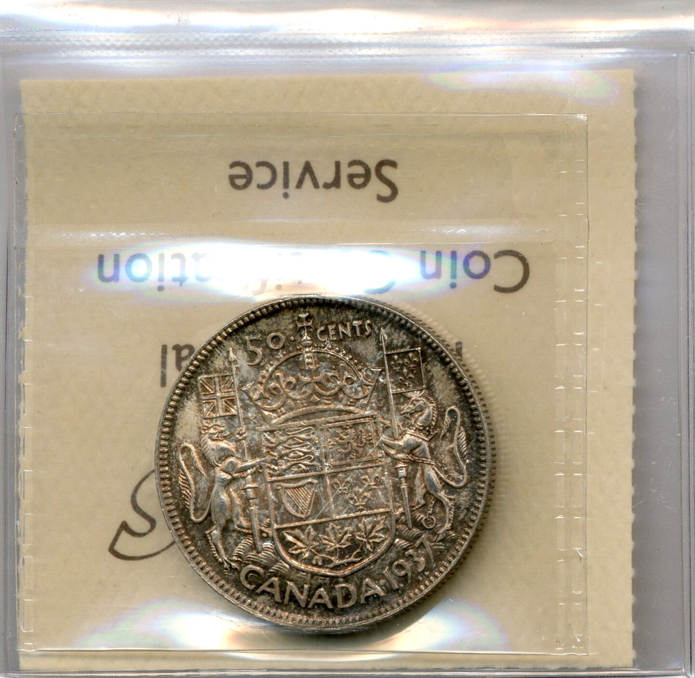 1937 Canada 50 Cents - Choice Uncirculated, ICCS MS64