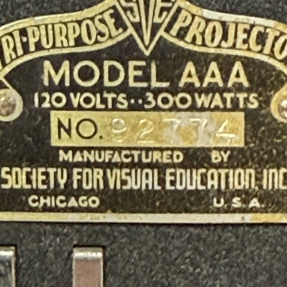 Vintage SVE Tri‑Purpose Projector Model AAA Tested Original Case