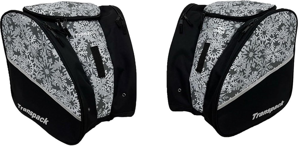 Transpack Edge Jr + Print Boot Bag - 2026 - White/Gray Snowflake