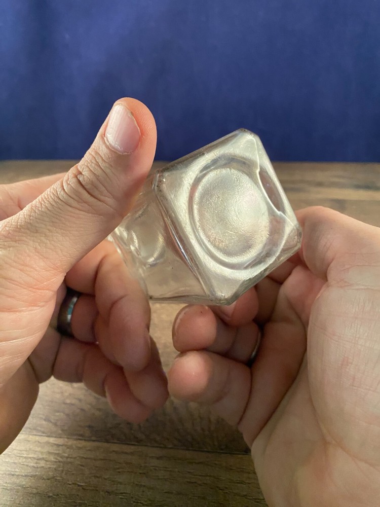 Square Clear Glass Bottle Ink? 2"x2"x3.5"