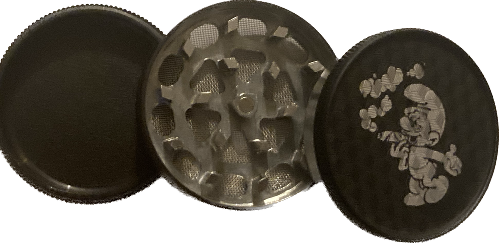 Smurf Smoking Engraved Herbal Grinder