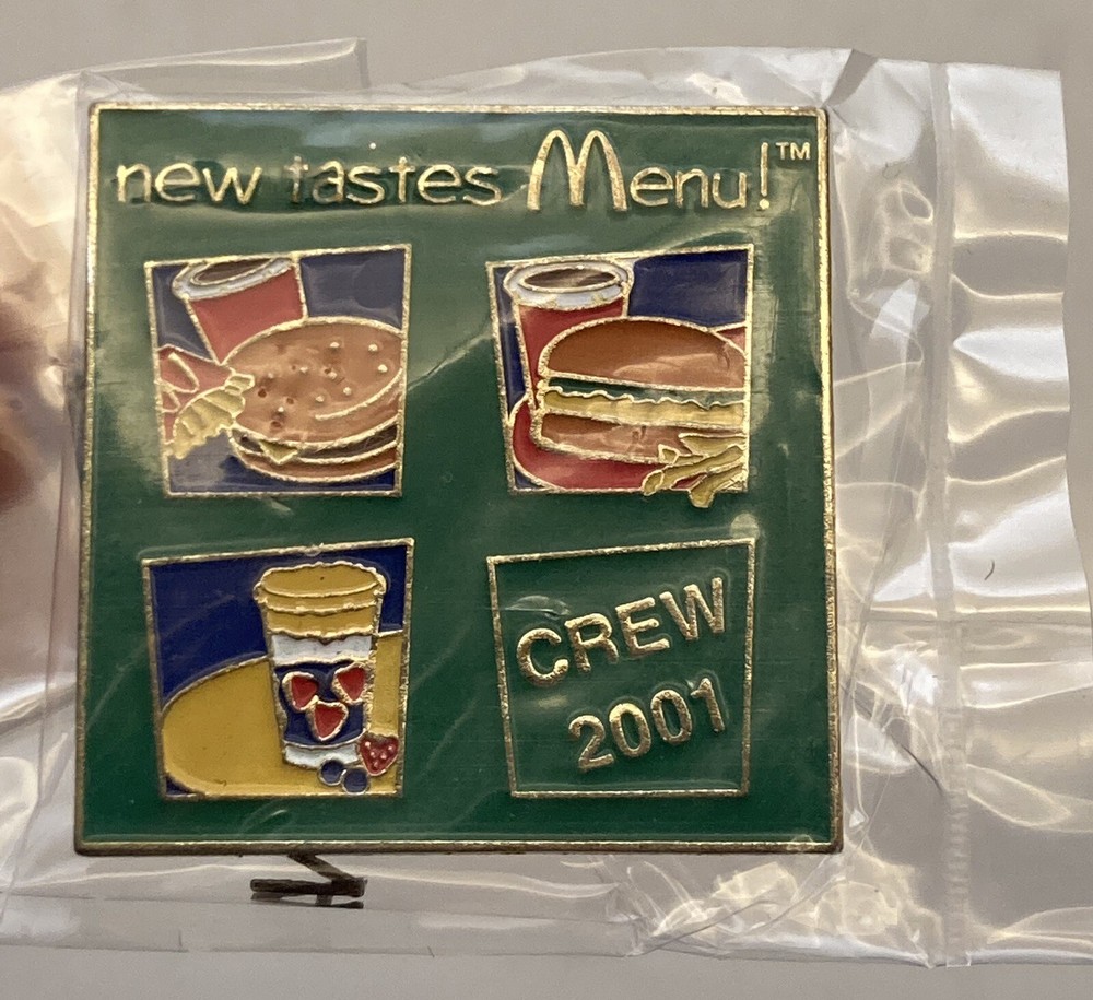 2001 McDonald’s Crew New Tastes Menu Pin