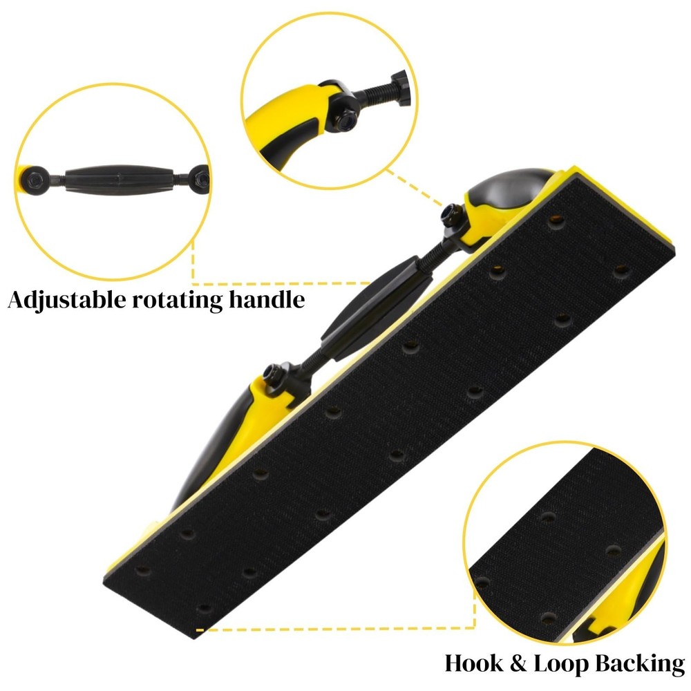 Hand Sanding File Block, Adjustable Radius Flex Longboard Sanding Block with ...
