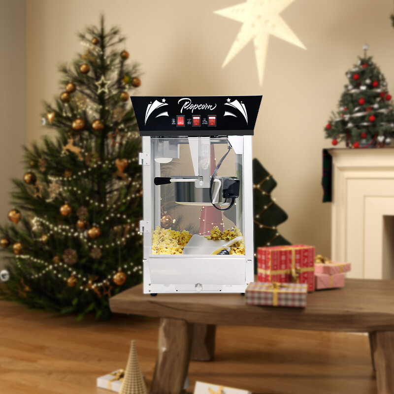 12oz Popcorn Machine Popcorn Maker w/ Kettle & Warming Deck Countertop Popper