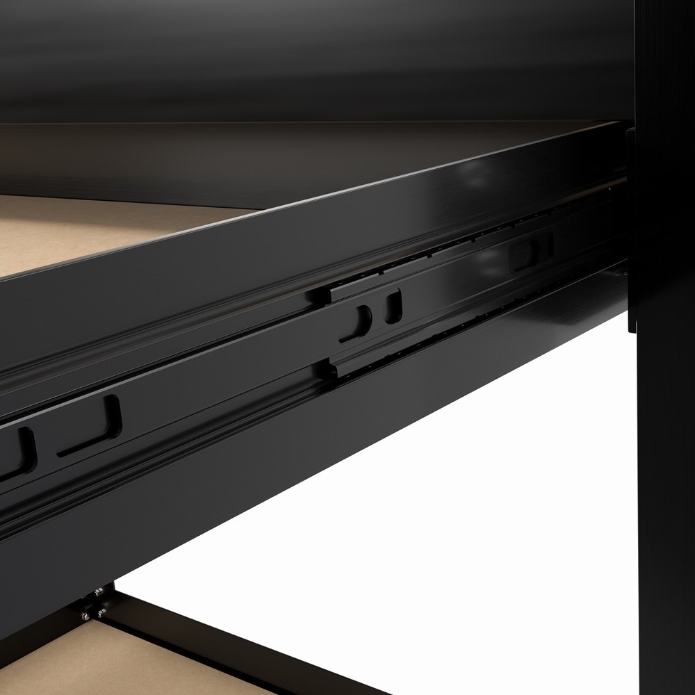 63" Workshop Table Workbench Steel Garage Tool Storage Drawer Shelves Pegboard