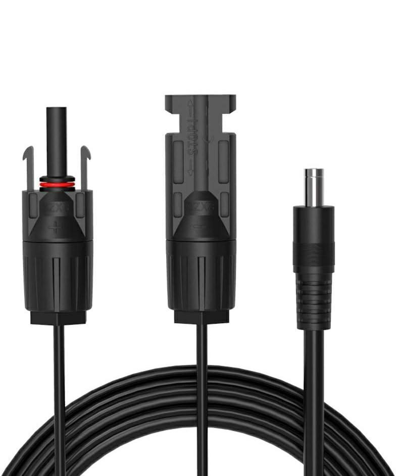 Solar Panel Connector to DC Adapter 16AWG Extension Cable with DC 5.5x2.5mm
