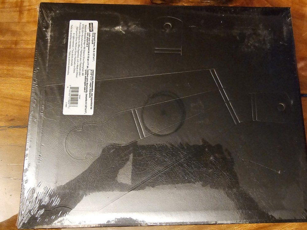 Staples 2 PACK Leatherette Document Frame 8-1/2 x 11 Black