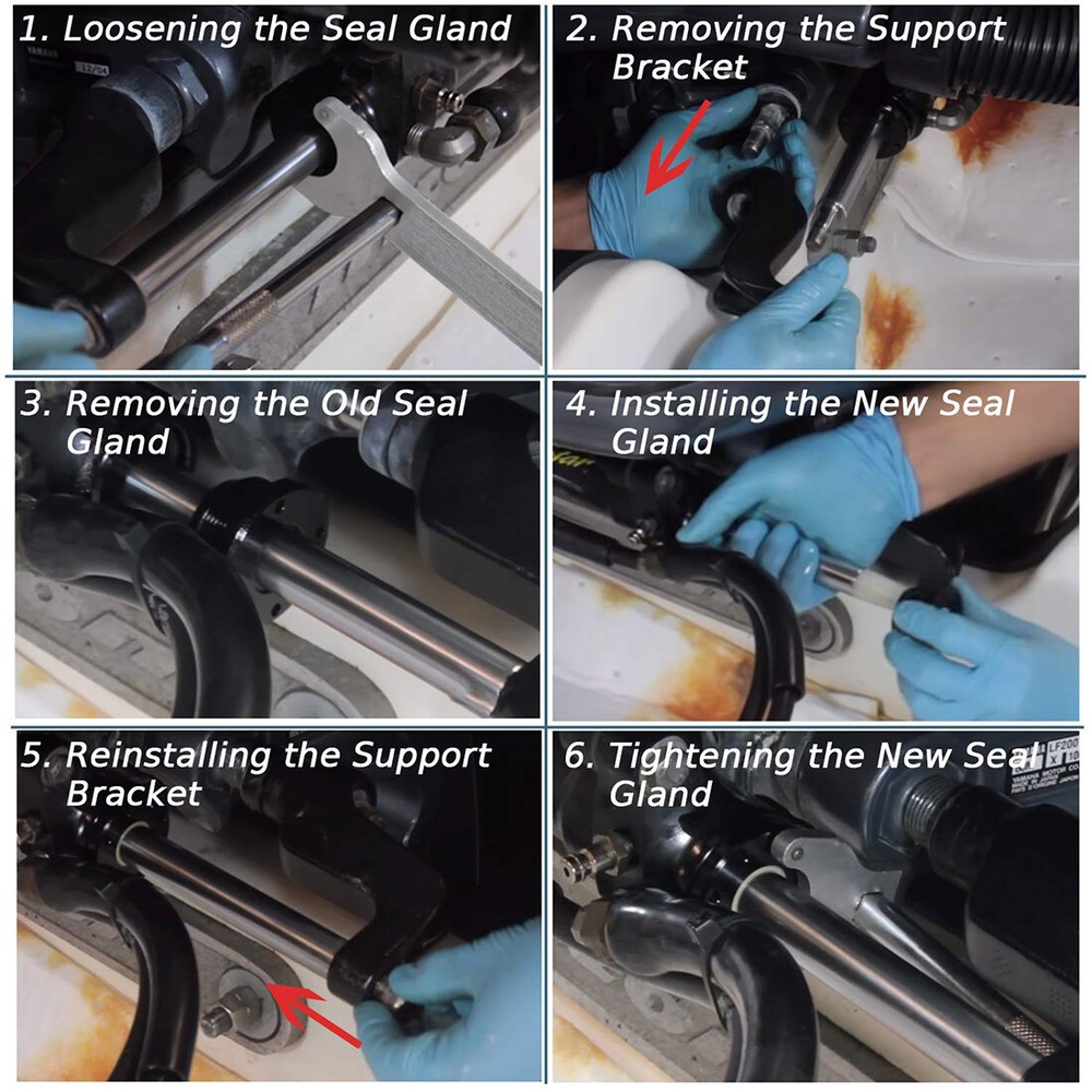 Seastar Uflex Hydraulic Cylinder Seal Bleed Kit Steering Support Bracket Puller